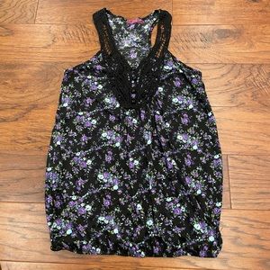 Black Floral Top